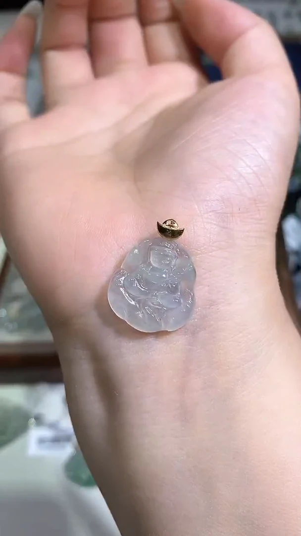 颈饰18K金镶嵌翡翠20250829195