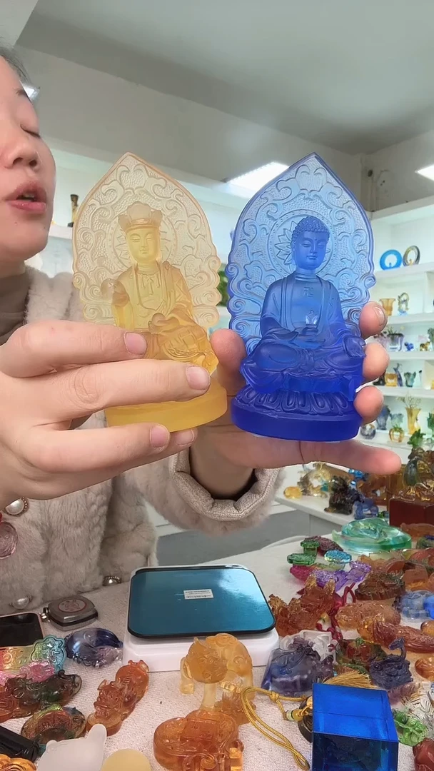 手工艺品琉璃心***娘药师+地藏王