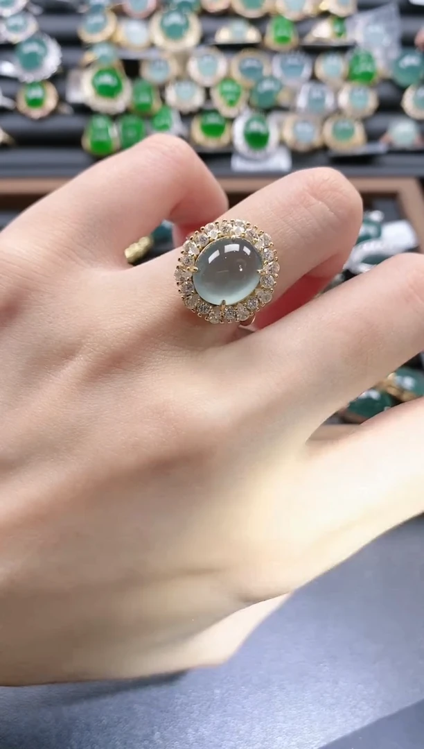 【闪购商品】翡翠戒指银S925镶嵌51151