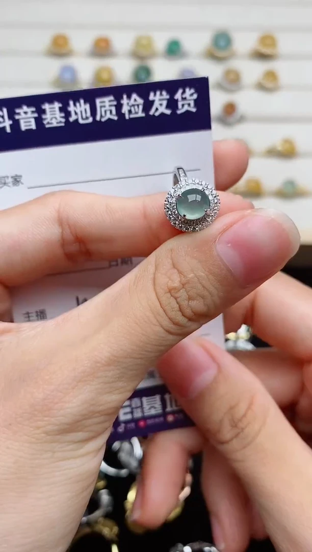 翡翠戒指银S925镶嵌.....