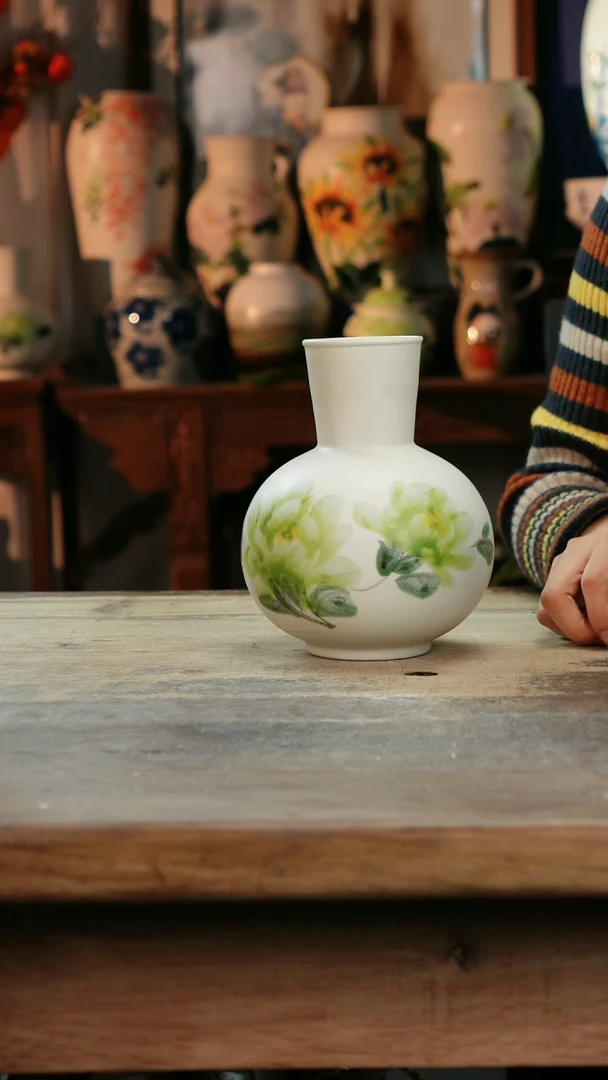 【闪购商品】瓷片景德镇纯手工釉下彩精品花瓶