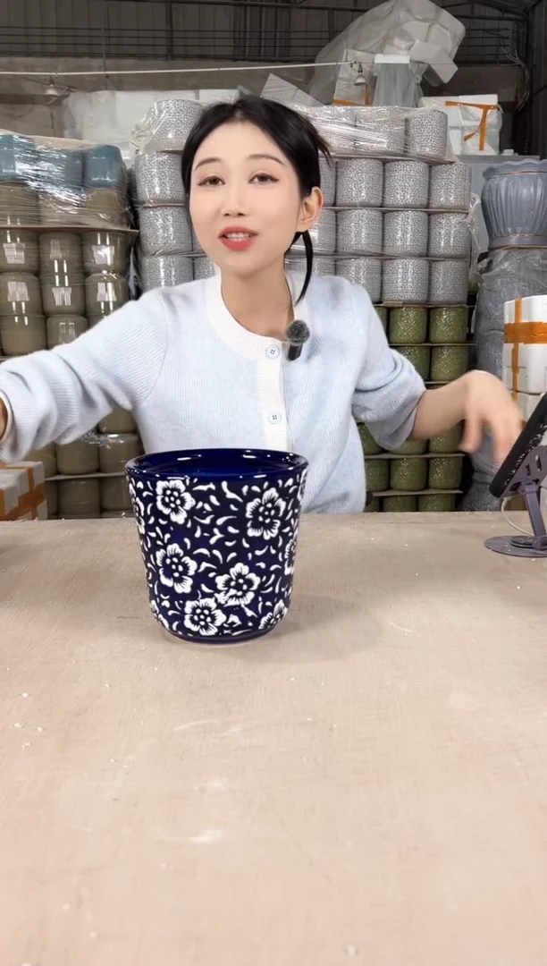 【闪购商品】陶瓷收腰蓝白花小号15x15