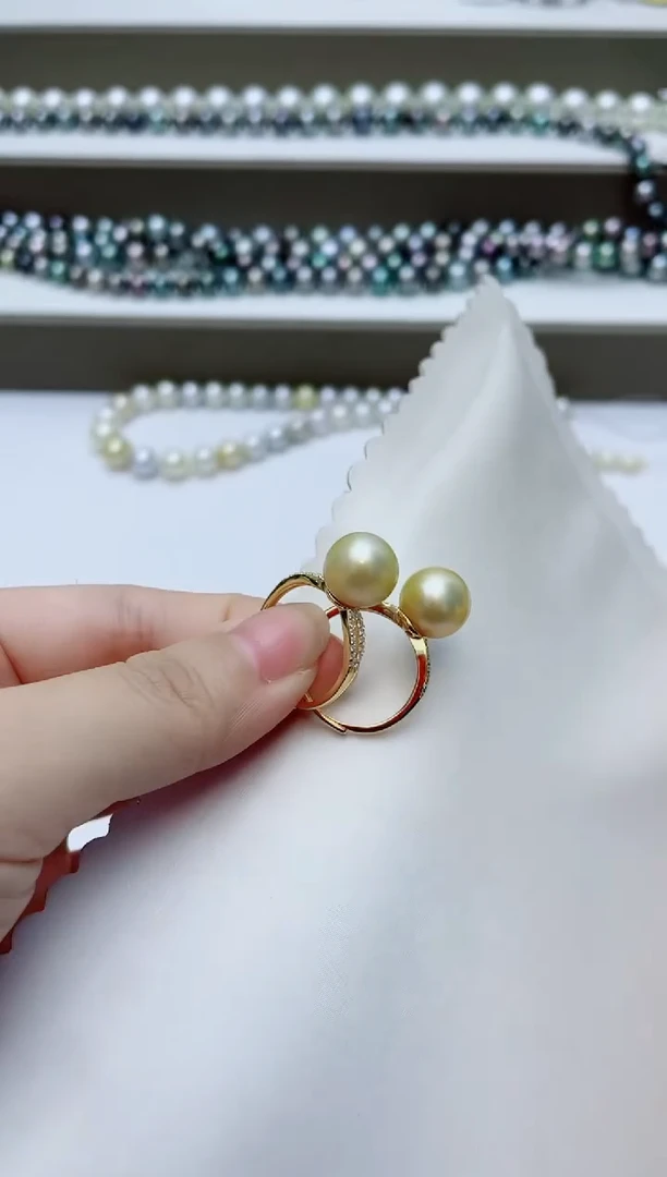 银S925镶嵌戒指海水珍珠A33商品多样性发其一