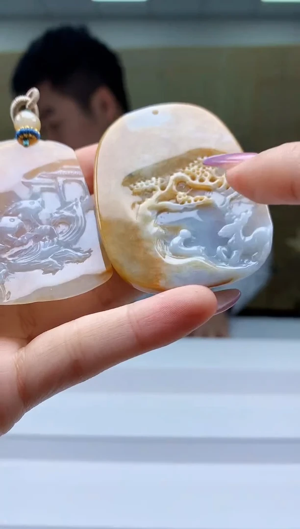 【闪购商品】定制翡翠未镶嵌5028ty-毛货挂件188