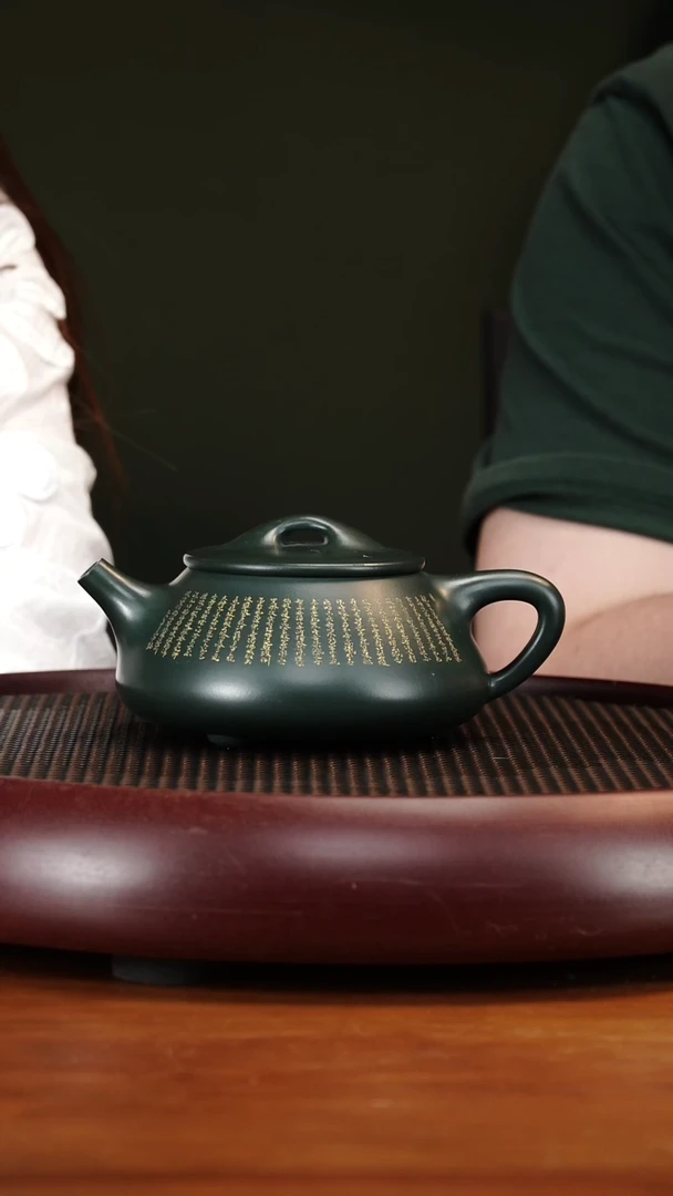 茶壶紫砂54ZKN景舟石瓢 春辰绿泥380cc