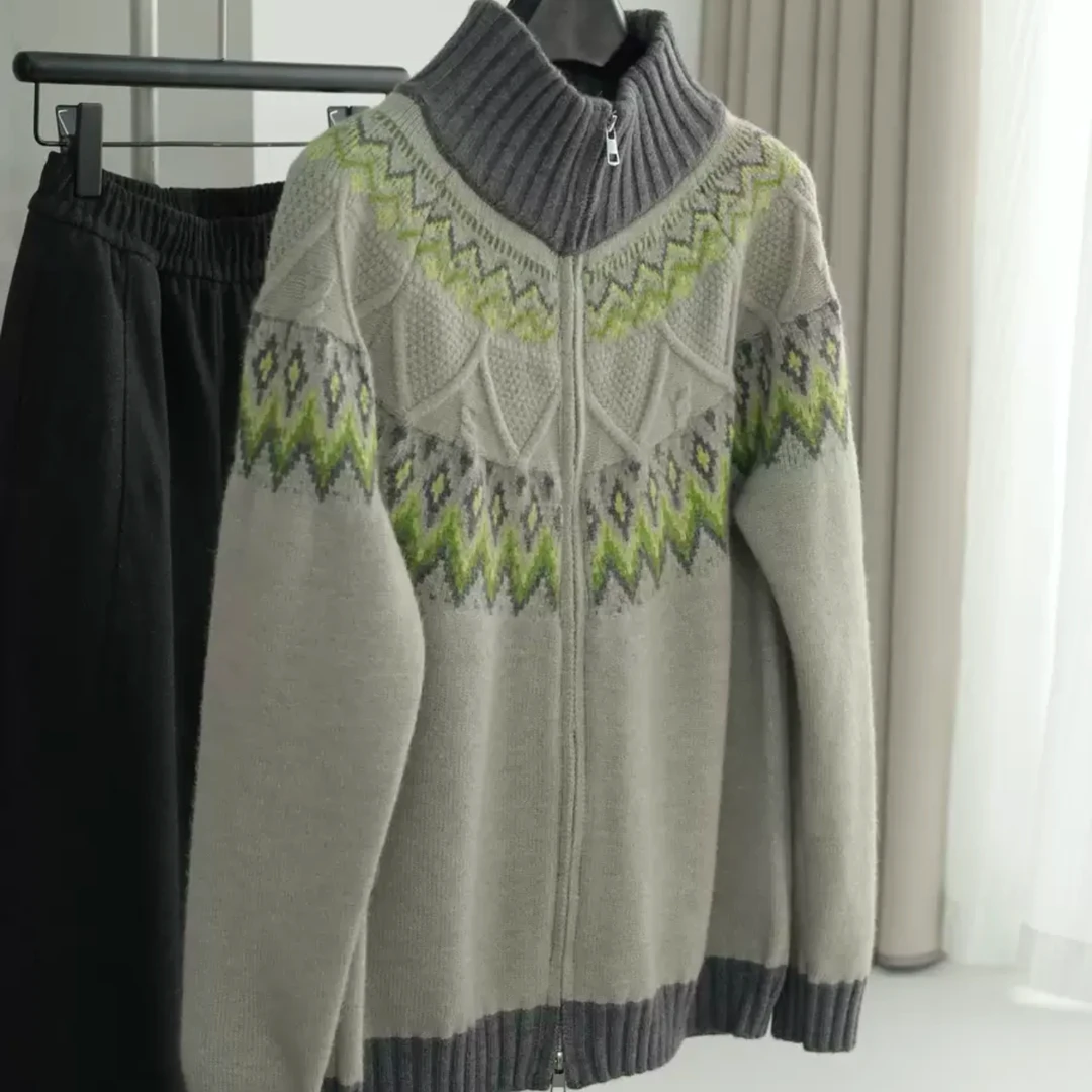 【洛尔专属】50菱格费尔岛针织开衫LZ2017