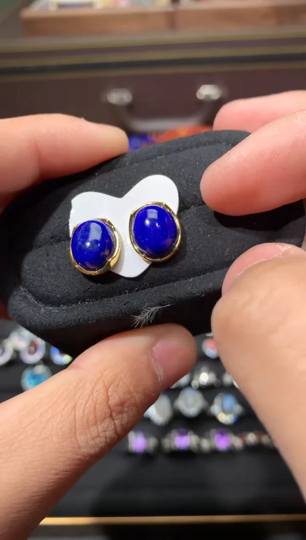 未镶嵌青金石耳饰Y17【多样性发其一】