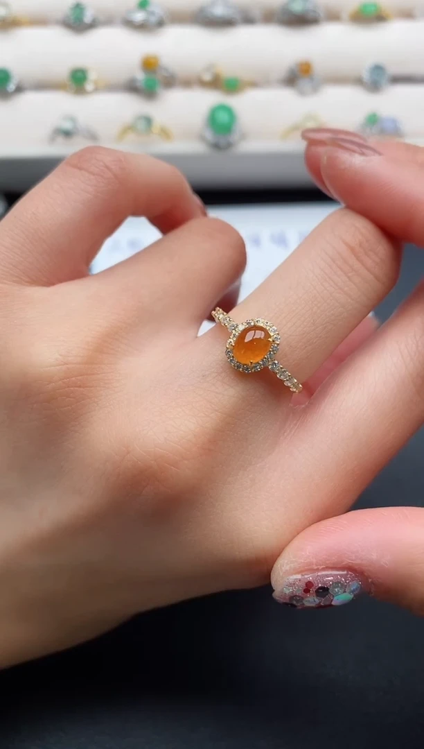 银S925镶嵌戒指翡翠22222222+3