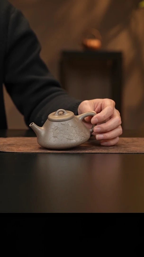 【闪购商品】紫砂茶壶允禾斋wwsr 青段 子冶青色刻绘