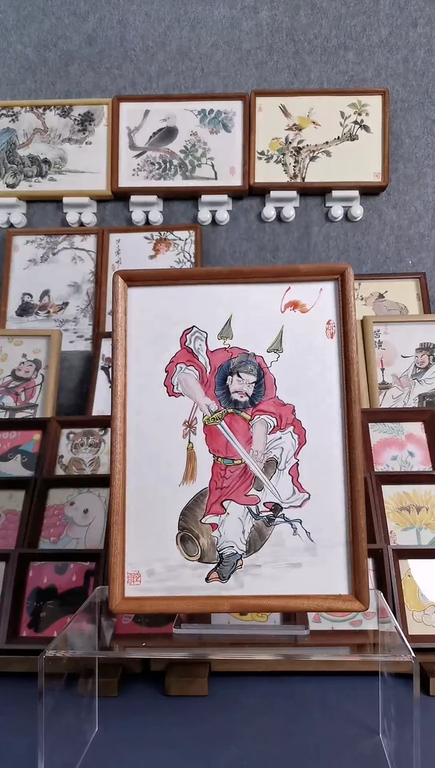 国画纯手绘书画摆台作品6