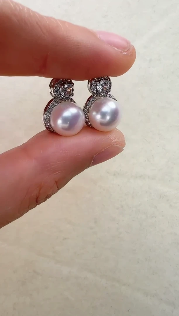 【闪购商品】淡水珍珠耳饰合金银色王菲