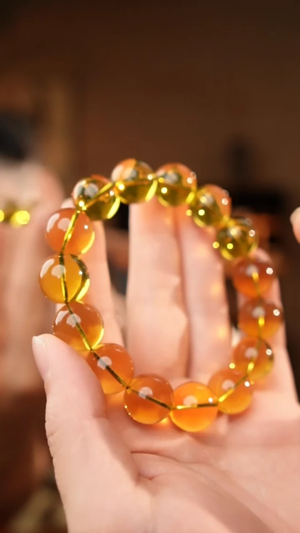 未镶嵌项链琥珀15+墨西哥蓝珀手串