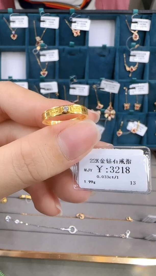 22K金镶嵌戒指/指环钻石2670