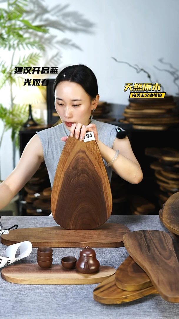 木北美黑胡桃原木.干裂疤结不属于商品质量问题完美主义者慎拍