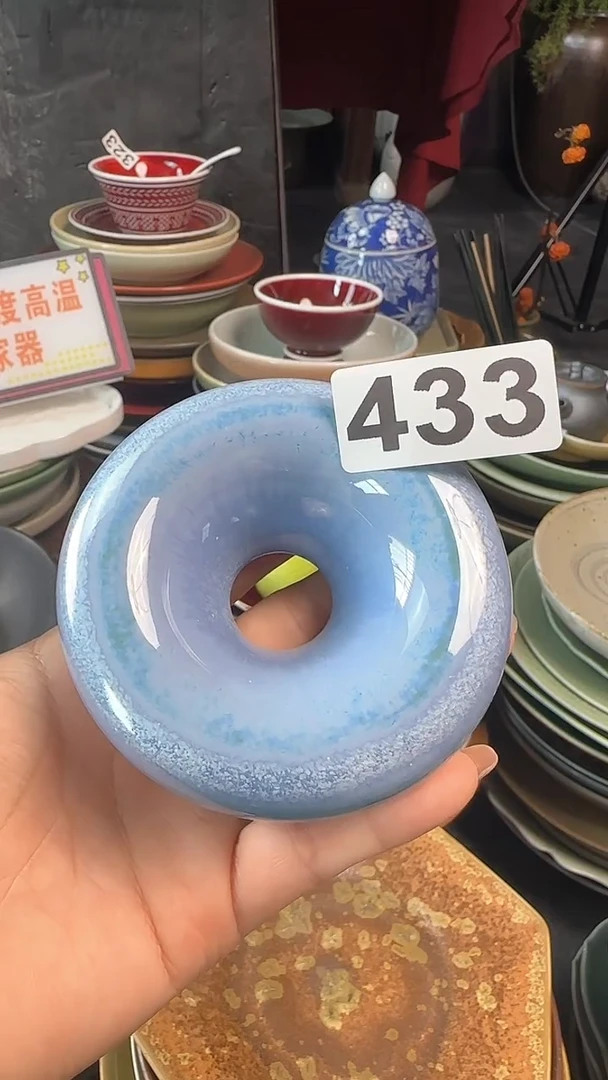 【闪购商品】碗433窑变蓝壶承