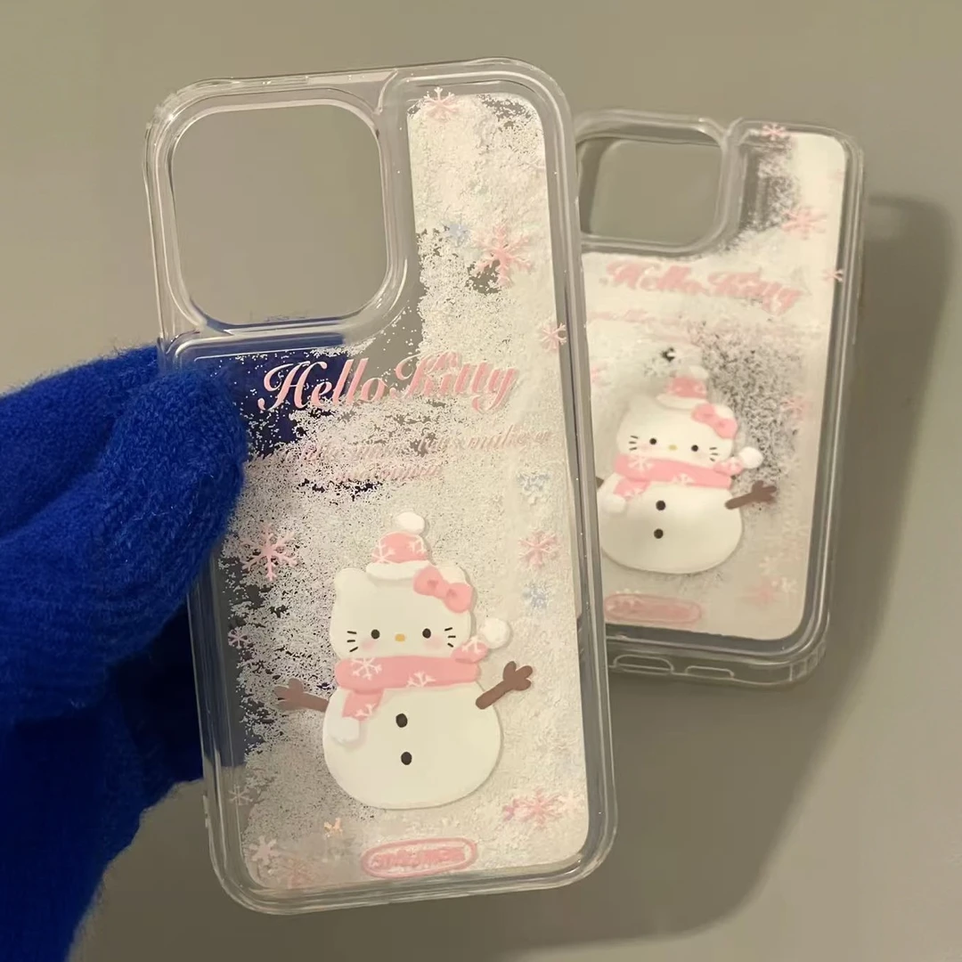 围巾雪人适用苹果17手机壳13/14ProMax卡通iPhone16/INS风17P