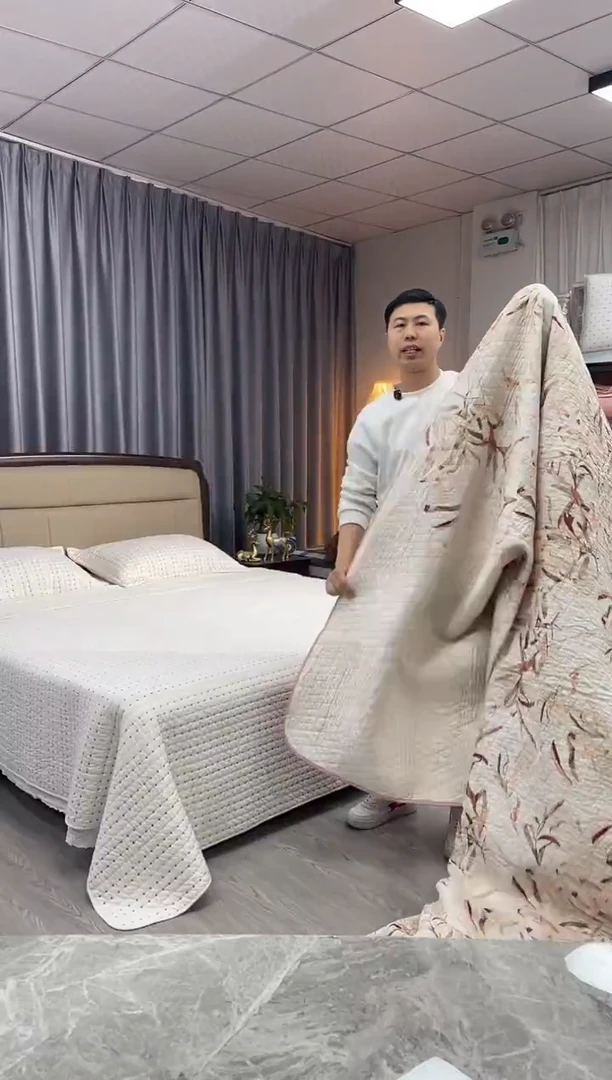 棉200cm*230cm 渐变竹叶（焦糖）