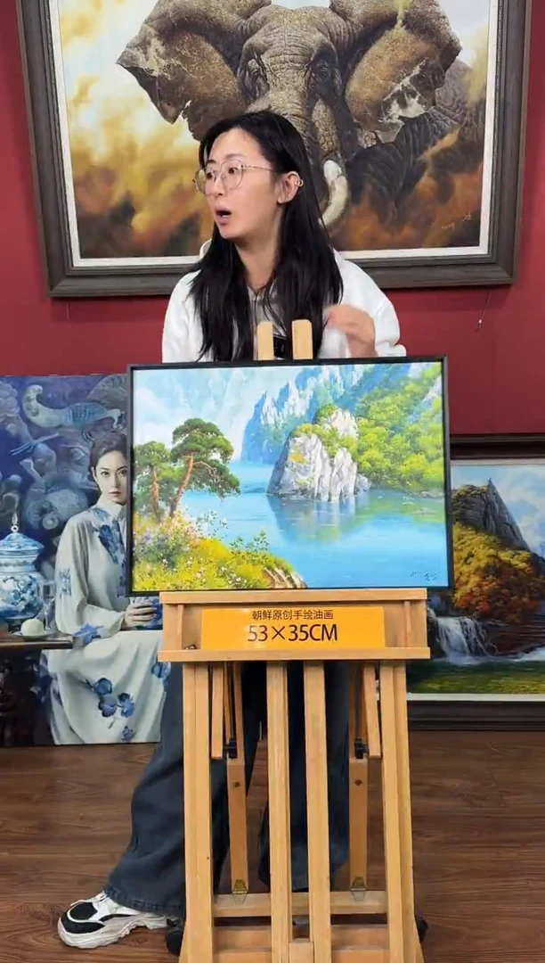 油画【3号】约53*35cm丨朝鲜原创纯手绘孤品油画丨顺丰包邮