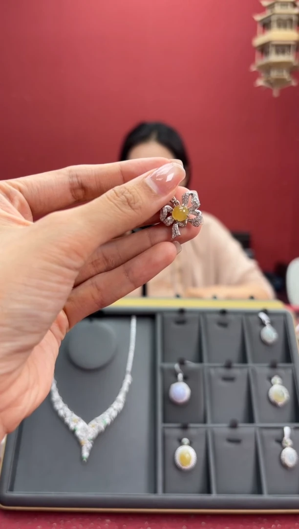 翡翠银S925镶嵌颈饰2346127x/吊坠