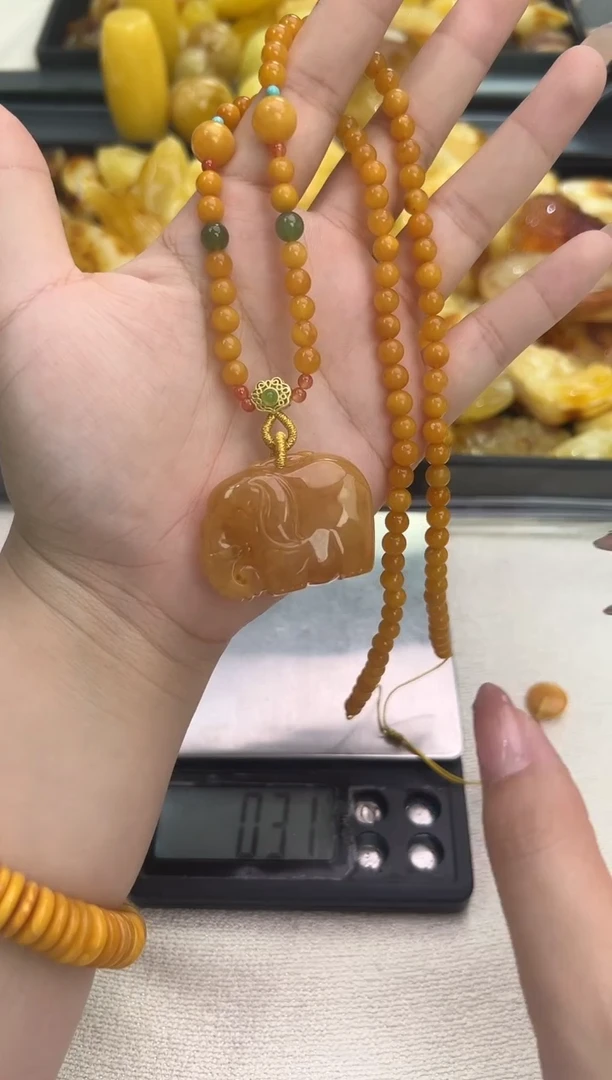 裸石琥珀未镶嵌琥珀蜜蜡吊坠