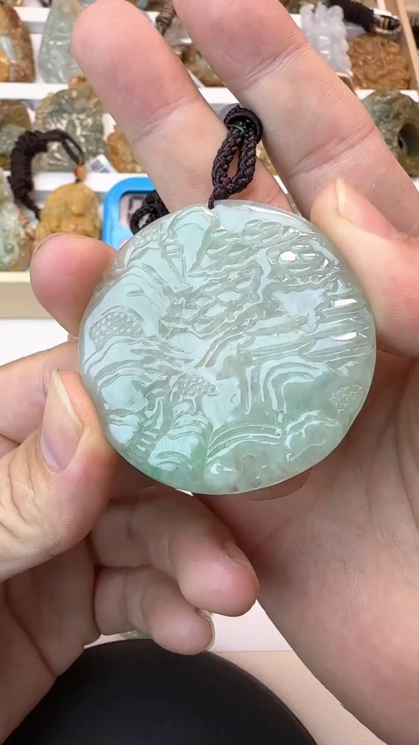 颈饰未镶嵌翡翠宁**远天然翡翠