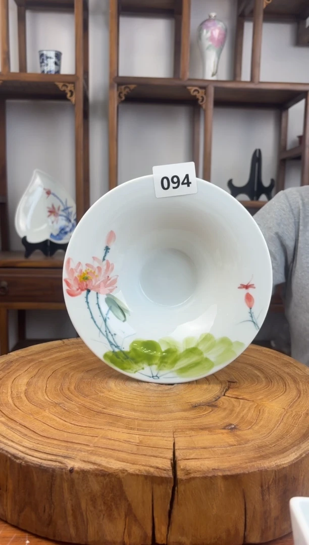 瓷片国韵瓷坊-手工手绘618福利飞碟盘094