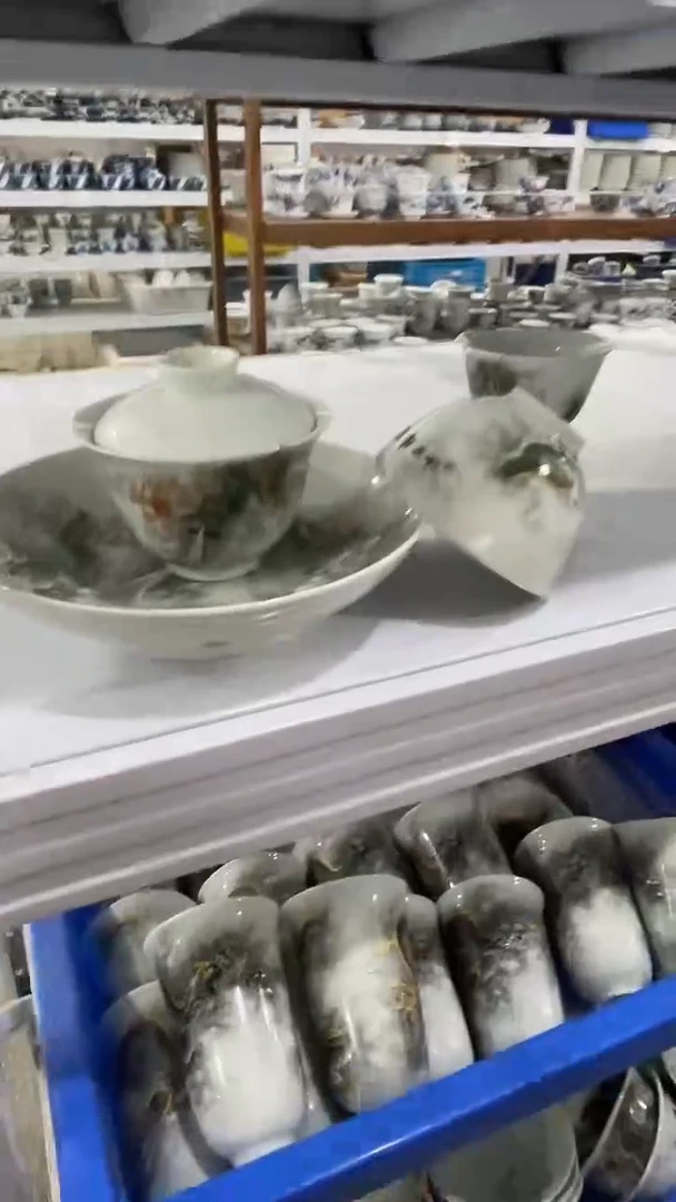 盖碗景德镇手工手绘陶瓷
