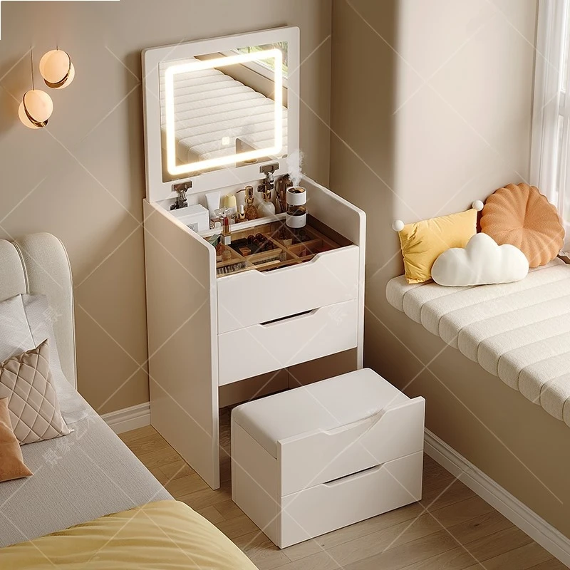 梳妆台小户型卧室收纳柜一体带凳现代简约多功能可翻盖床头化妆桌