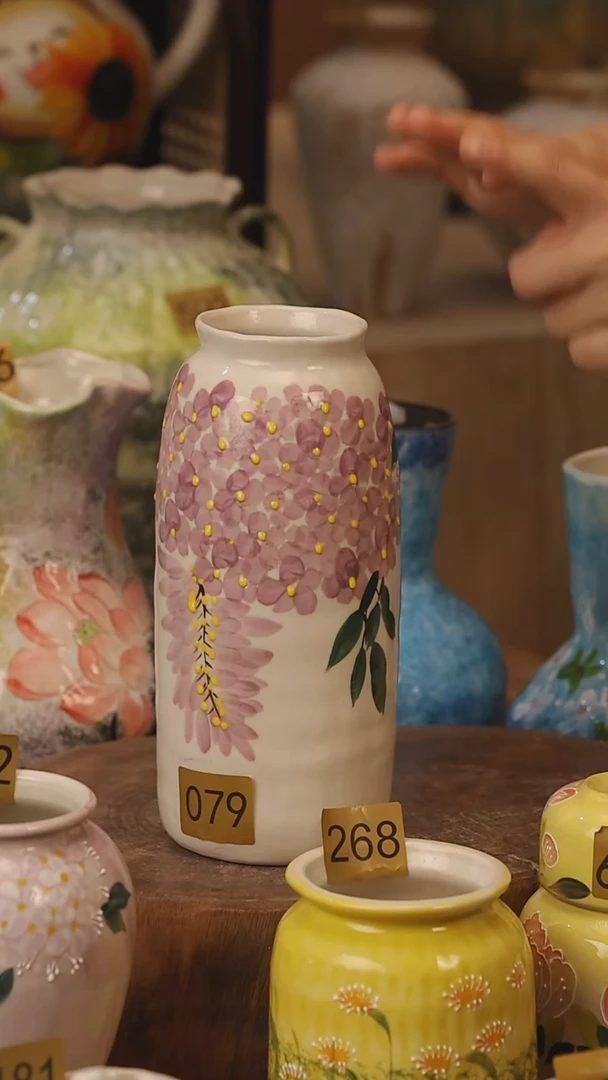 陶瓷079景德镇设计师手作花器摆件侘寂风