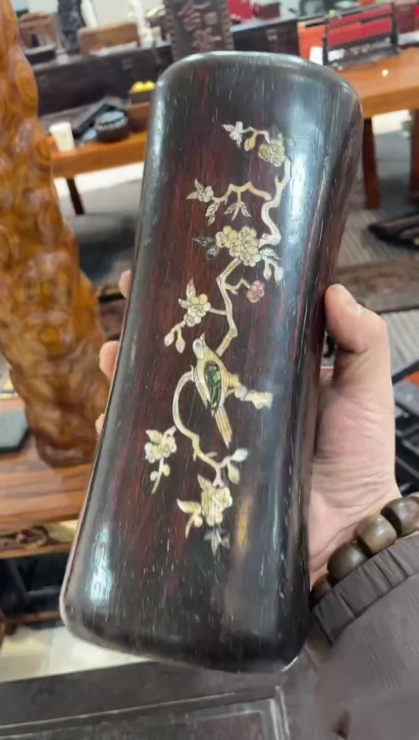 【闪购商品】木紫檀彩贝木枕啊啊