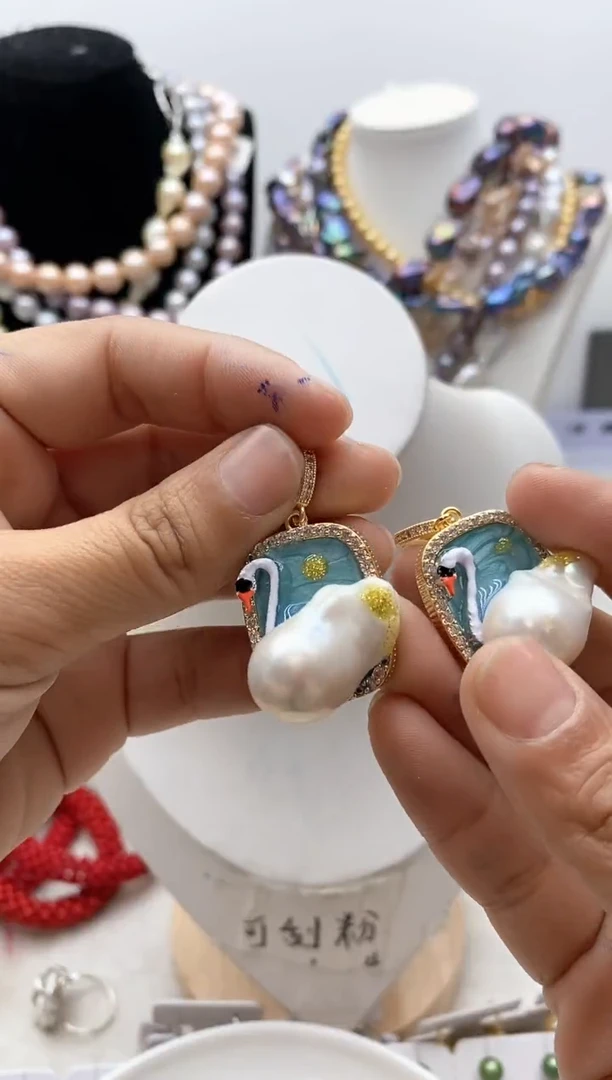 【闪购商品】淡水珍珠颈饰钛钢47