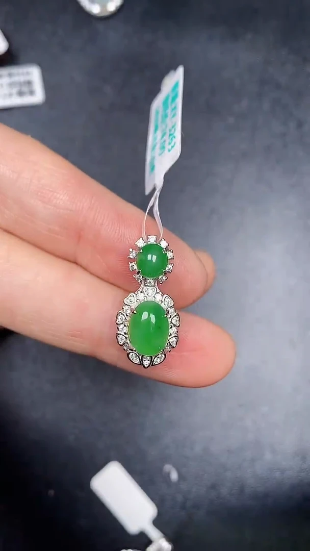 银S925镶嵌戒指翡翠2170