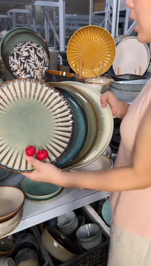 陶瓷外贸尾货瑕疵满20包邮X4大盘