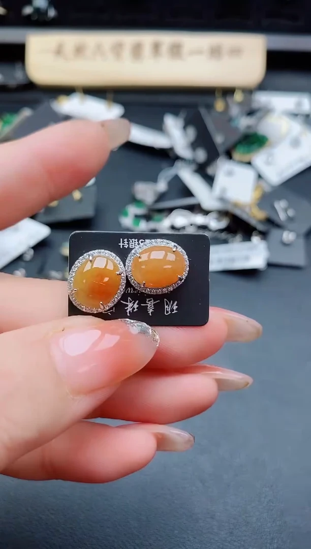 银S925镶嵌戒指翡翠1