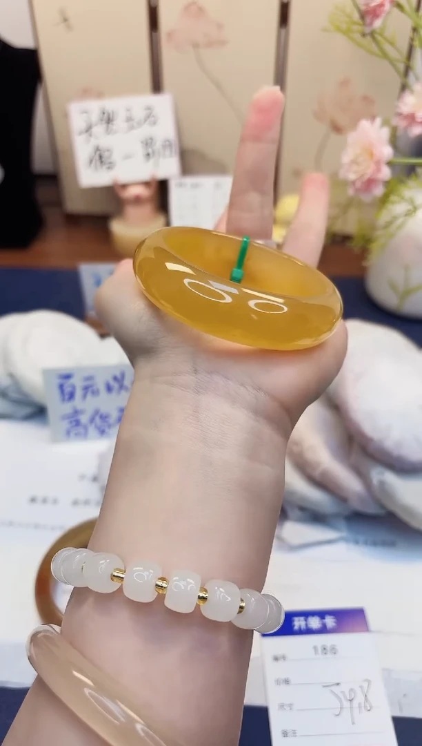 【闪购商品】石英质玉手镯未镶嵌186-财气镯-圈口54