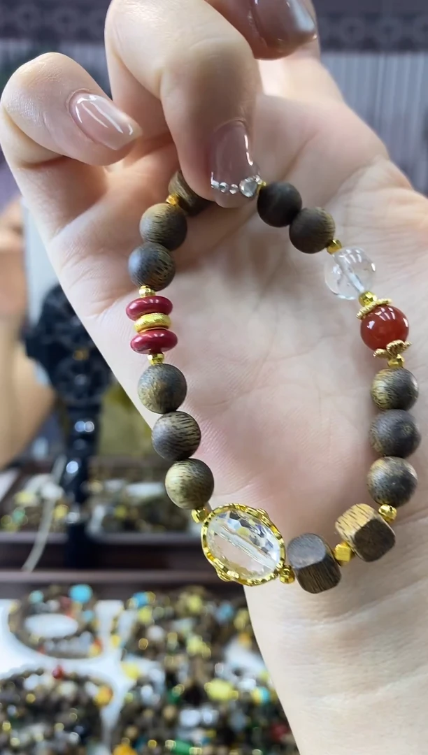 沉香手串DIY沉香棋楠手串