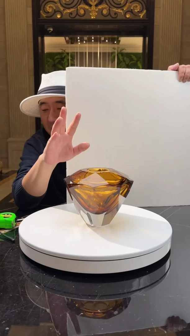 【闪购商品】摆件1814琥珀色璀璨钻石艺术花器