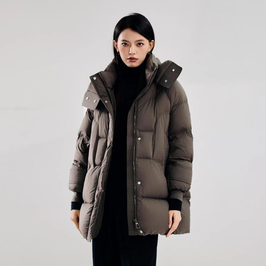 冬季中长款连帽外套休闲百搭LW519-L