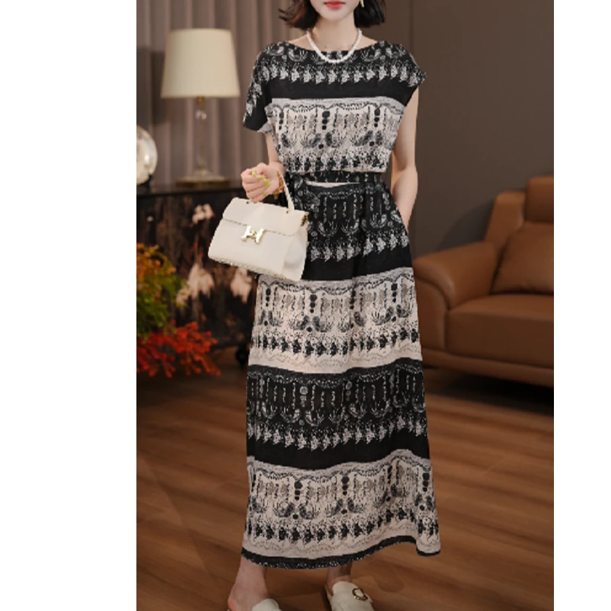 夏季清新享受百搭仙气长款连衣裙V25L218