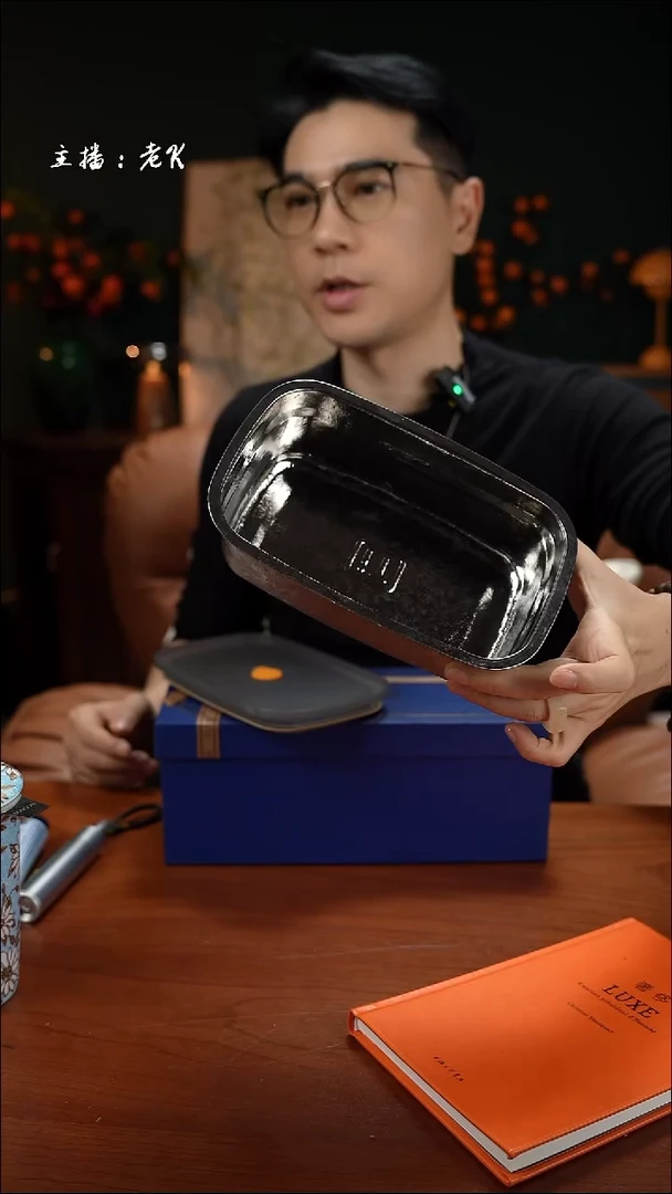 高端礼品新加厚大号纯钛保鲜盒1200ML钛灰色