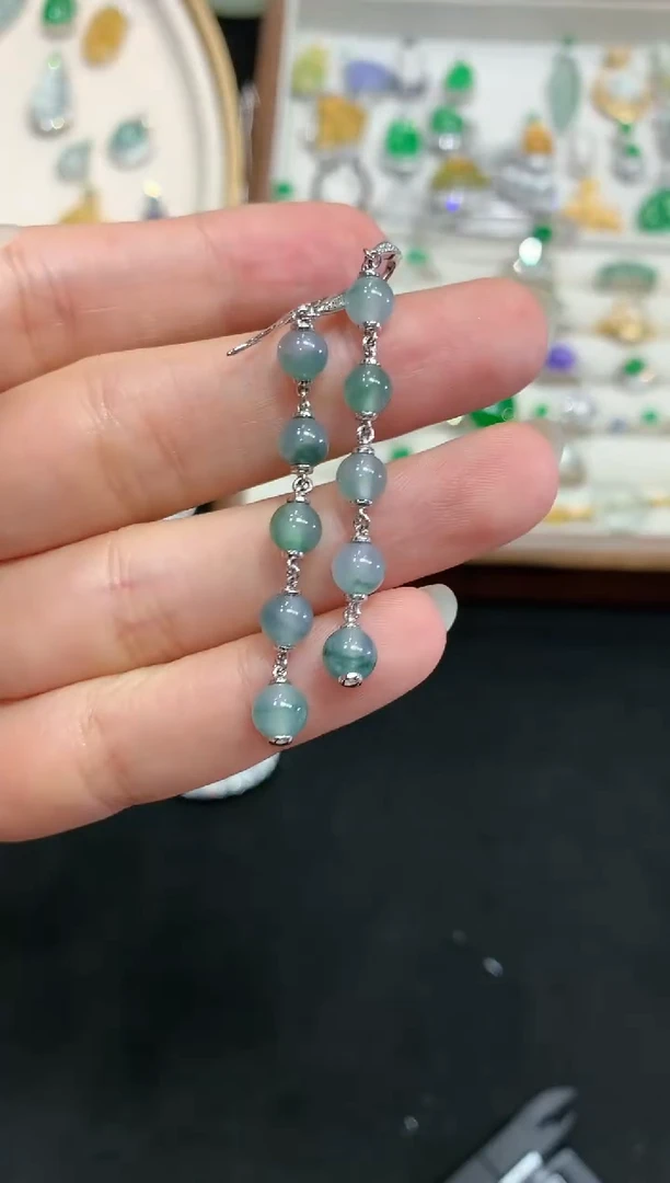 【闪购商品】翡翠耳饰18K金镶嵌W289|4500