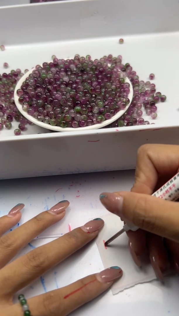 未镶嵌颈饰碧玺w1778西瓜碧玺6mm*40颗