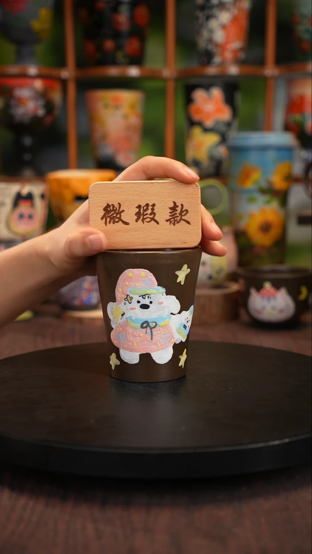 景德镇釉下彩手绘微瑕