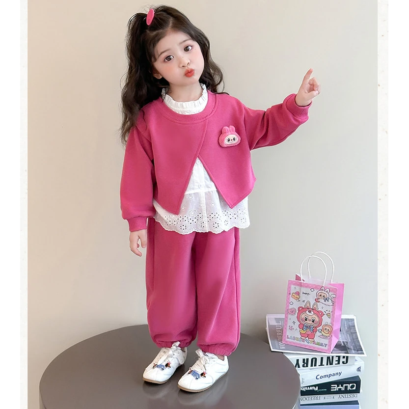 女童套装春秋2025新款儿童装洋气休闲时髦秋装两件套