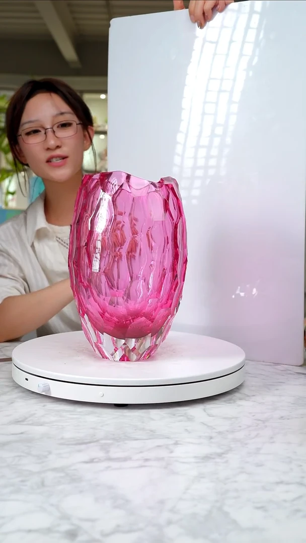 琉璃金红色设计款花器