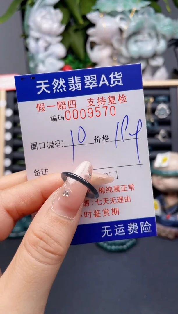 翡翠戒指未镶嵌10*9570