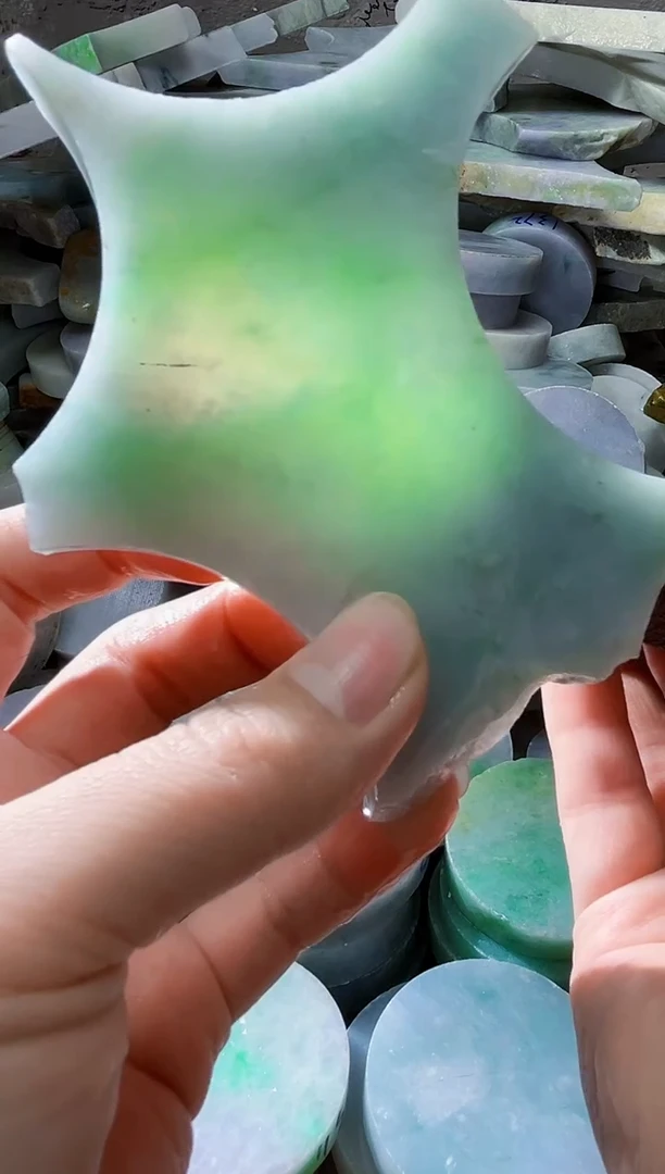 裸石翡翠天然翡翠A货石 南 338