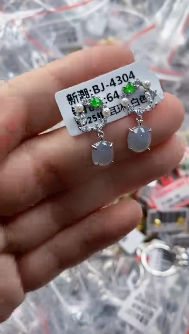 银S925镶嵌戒指翡翠333     2