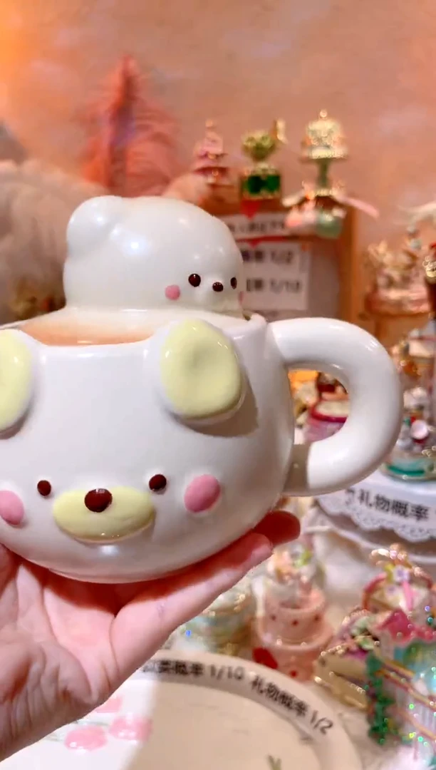 陶瓷小熊杯黄色