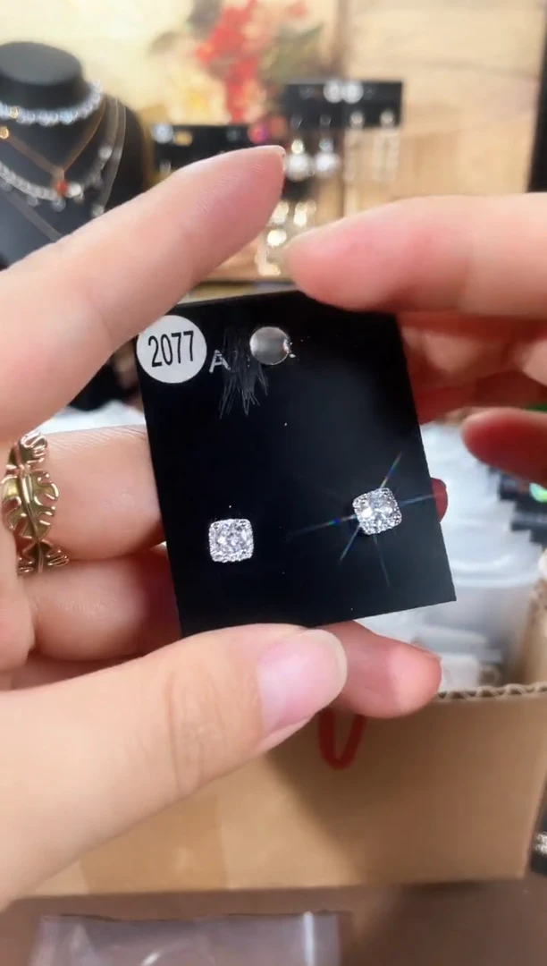 合金925银锆石豆2077